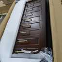 Stufurdecor 41in Dark Brown Jewelry Armoires,Full Locking Jewelry Armoire With Mirror,Extra Large Jewelry Cabinet With 9 Drawers For Women,Suitable As A Holiday Gift For Friends