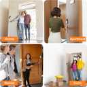 Anti-Theft Video Doorbell Camera Mount, Doorbell Bracket No Drilling Compatible with Most Video Doorbell for Houses, Apartments, Rentals (Black)