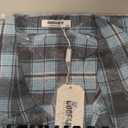 COOFANDY Men's Flannel Plaid Shirts Long Sleeve Casual Button Down Shirt with Pockets (Blue, 4XL)