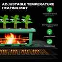 YAUNGEL Seed Starter Tray with Grow Light, Heat Mat with Thermostat, 5 Pack Seed Starter Kit with Timing Controller Adjustable Brightness, Thicken Seedling Starter Trays with Humidity Domes