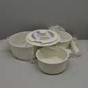 CAROTE 6pcs Nonstick Sauce Pan Sets with Lid 3 Sizes1.5QT, 2QT & 3QT, Non Stick Cooking Pot with Detachable Handle, Kitchen Sauce Pots Induction Pot, PFOA FREE, Dishwasher Safe, Cream White 