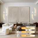 Battery Operated Wall Sconces Set of Two with Remote Control, Battery Wall Light, Stepless Colors 3000K-6000K & Dimming, Chrome Rechargeable Wall Sconces for Living Room, Hallway, Bedroom, 39.3 Inch