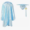 Shiny Kindergarten Graduation Cap and Gown Set Size 24", Sky Blue