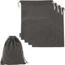 Cosmos 5 Pcs Portable Headphone Carrying Bag Travel Headset Storage Pouch Soft Drawstring Headphone Case Bag for Over-Ear Headphones Gaming Headset Neckband Earphones (Gray Color)