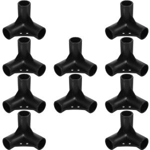 Cabilock Plastic Tube Connectors 3-Way and 4-Way Corner Fittings for Garden Trellis Greenhouse Frame Support Outdoor Patio Lawn 2.55X2.55X2.40 Inch Durable Pvc Pipe Connectors for Gardening