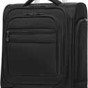 Coolife Underseat Carry On Luggage Suitcase Softside Lightweight Rolling Travel Bag Spinner Suitcase Compact Upright 4 Dual Wheel Bag (black)