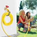 Garden Hose Holder Water Hose Hanger Wall Mounted,304Stainless Steel Solid Hose Hook Holds Up to 50Ft Garden Hose, Expandable Hose, Water Hose(Black Paint 1pcs)