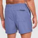 Ouber Men's Athletic Running Shorts Quick Dry Workout Shorts 5" Gym Shorts with Zip Pockets (Blue, XS)