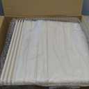 Menkxi 4 Pcs Storage Bins with Lids Plastic Stackable Containers for Organizing Shelves Christmas Ornament Box Baskets(Beige,Large)