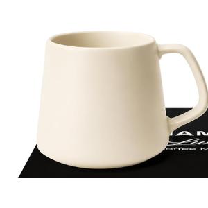 MIAMIO - Coffee Mugs Set of 2 / Large Ceramic Coffee Cups (14 oz) - Mug for Cappuccino, Tea, Espresso - Microwave and Dishwasher Safe - Luxe Collection (Cream Rose)