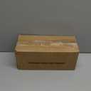 Delamu Handwoven Synthetic Rattan Cable Management Box, Flat Weave Desk Organizer with Wire Management, Multi Purpose Cord Hider Box, 12.5" Lx 5.3" Wx 5.3" H, Natural & White