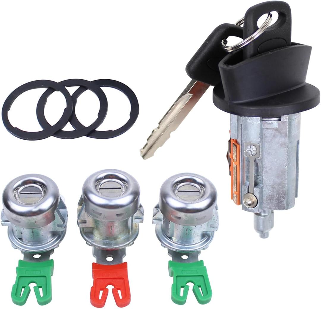 MOTOKU Ignition Switch and Door Lock Cylinder Tailgate Lock Kit for Ford F-150 F-250 F-350 Explorer Sport 1997-2007 for Lincoln Blackwood 2002