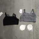 Momcozy Pumping Bra Hands Free, Pumping and Nursing Bra in One Holding Breast Pump for Spectra, Lansinoh, Medela, Black,grey-2pk, Medium