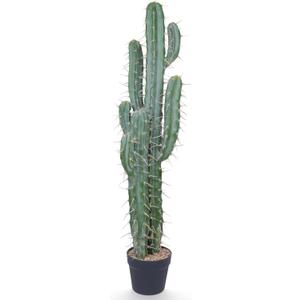 Artificial Cactus 39 Inch Fake Cacti Faux Plant with Black Planter for Home Garden Store Office Floor Decoration