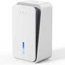 1000 sq.ft Dehumidifier for Home, Dehumidifiers for Basement, Bathroom, Bedroom with Auto Shut Off and Drain Hose, Built-in Aromatherapy Diffuser, 7 Colors LED Light, Quiet Sleep Mode(White)