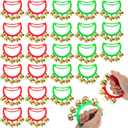 Hiboom 24 Pcs Christmas Hand Bells Jingle Bells Hand Held Noise Makers Party Favors Rhythm Musical Instruments for Adults Holiday Decoration