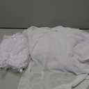 EHLDekol Sheer Chiffon Backdrop Curtains 10ft x 10ft Chiffon Fabric Drapes for Wedding, Long Sheer Curtain for Living Room, Arch Party Stage Decoration (White, 120 x 120 Inch)