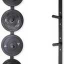 Fitvids Weight Plate Storage Rack, Weight Plate Holder Wall Mounted Bumper Plate Storage for Home Gym, Fit 2" Olympic Plates, 4 Pegs