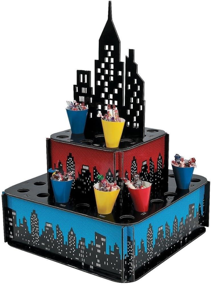 Fun Express Superhero Skyscraper City Treat Stand