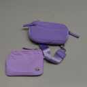 POIUGOYA Nylon Wristlet Wallets, Dual Pouch Keychain Wristlet Wallet, RFID Small Wallet With Coin Pouch,ID Window For Travel (Pink + Rose)