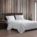 Eddie Bauer - Queen Sheets, Cotton Flannel Bedding Set, Brushed For Extra Softness, Cozy Home Decor (Lakehouse Plaid, Queen)