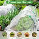Unves 67 Pcs Garden Netting Kit, 10x25 Ft Ultra Mosquito Bird Netting with 6 Hoops & 12 Clips, Fruit Tree Netting for Patio Raised Beds Vegetable Flowers Protection Barrier Plant Covers Net