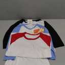 3 Pack Boy's Baseball Shirts 3/4 Sleeve Raglan Crew Neck Tops Teens Athletic Casual Jerseys(7-8 Years, White/ Black, White/ Red, White/ Sky Blue)