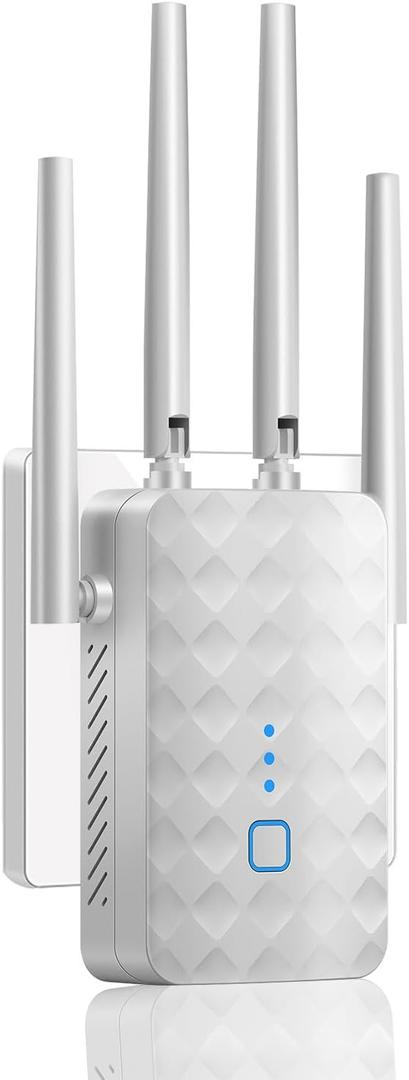 WiFi Extender Signal Booster: Repeater Range Covers Up to Sq.ft and Devices
