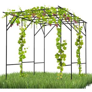 25MM Thickened Garden Arch Trellis - Large Outdoor Garden Arch Trellis for Climbing Plants - Size: 118 * 78.7 * 90.5 inches, Plant Support Rack Trellises for Cucumbers, Peas, Grapes
