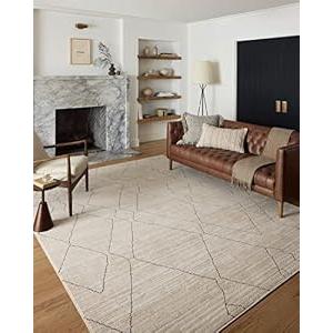 Loloi Darby Sand/ Charcoal 2'-7" x 4' Accent Rug