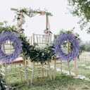 20" Lavender Wreath for Front Door, Artificial Purpule Wreath for Porch, Wedding, Farmhouse Decor, Outdoor Wreaths All Seasons Spring Summer Home Wall Window Decorations(Purple Lavender)