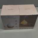 SALKING Essential Oil Diffuser, 100ml Small Aromatherapy Diffuser with Auto Shut-Off Function, Ultrasonic Diffusers for Essential Oils, Cool Mist Humidifier with Warm White Lights, for Office Home (White + Wooden Grain), Pack of 2 