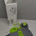 Vegetable Chopper,Senbowe Multifunctional 13-in-1 Food Choppers Onion Chopper Vegetable Slicer Cutter Dicer Veggie chopper with 8 Blades,Colander Basket,Container for Salad Potato Carrot Garlic (Gray+Green)