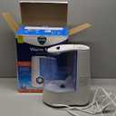 Vicks Warm Mist Humidifier FilterFree 1Gal Tank, Auto ShutOff, Night Light, VapoPad and VapoSteam Compatible (White)