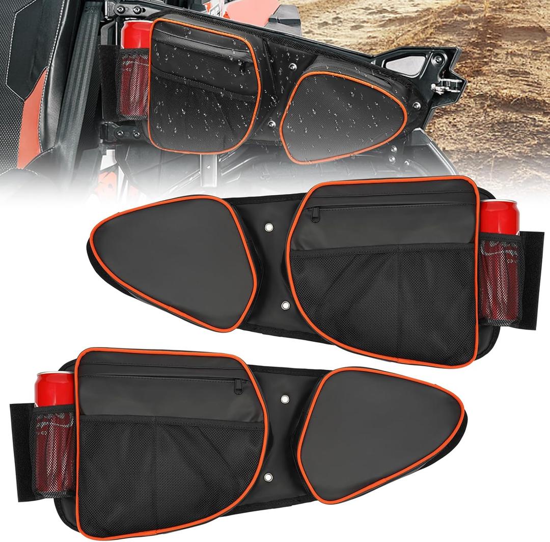 RZR Side Door Bags with Removable Knee Pad, UTV Storage Side Tool Bags Waterproof TPU Front Door Side Storage Bag Compatible with 2014-2023 Polaris RZR XP 1000/4, Turbo, Turbo S, 900XC, S900, S1000