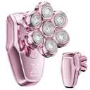 Electric Razors for Women - 7D Electric Shaver for Women, IPX8 Waterproof with USB-C Fast Charge, LED Display, 2 Speeds & Magnetic Heads, Valentines Day Gifts for her (Deep Pink)