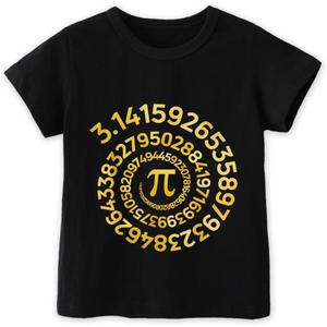 Pi Day Shirt Kids Toddler Boys Girls Happy Pi Day T-Shirt Math Pirate 3.14 Pie Coincidence Outfit (5-6 Years)