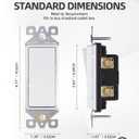 AIDA Matte White Single Pole Decorator Light Switch, 15Amp, 120/277V, Decorative Paddle Rocker Switch Replacement, Electrical Wall Switch,Residential/Commercial Grade, UL/CUL (20 Pack)