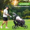EASEGO Golf Push Cart 3 Wheel : Golf Bag Cart Foldable with Phone Holder/Cup/Umbrella Holder Compact Golf Pull Carts Quick Fold Golf Caddy Push Carts with Large Wheelbase for Different Terrain