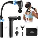 2-in-1 Detachable Muscle Massage Gun Deep Tissue with 20'' Extension Handle, Back and Neck Massager for Pain Relief, Handheld Massager for Shoulder Lower Back Leg Waist, FSA-HSA Eligible