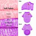 2 Pack Dog Sweaters for Small Dogs Girl Boy Winter Fleece Clothes Warm Soft Dog Sweatshirt Outfit for Dogs Cats Pet Apparel (Pink+Purple, M (Back: 13.7",Chest: 17.7", 10- 14 lbs))