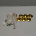 2 Sets(6 Pcs) Brass Gold Metal Taper Candle Holders Candlestick Holders, Vintage Modern Decorative Centerpiece Candlestick Holders for Table Mantel Wedding Housewarming Gift