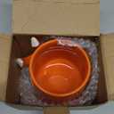 Bosmarlin Glossy Ceramic Coffee Mug, Tea Cup for Office and Home, 18 oz, Suitable forDishwasher and Microwave(Orange, 1)