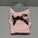 SUNFURA Dog Jacket, Large Dog Coat with Harness Built in, Warm Pet Winter Jacket Zippered Snow Coat with Furry Collar, Waterproof Fleece Snowsuit for French Bulldog, Pink L