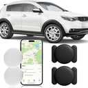 GPS Tracking for Vehicles, Cars etc, Real Time GPS Tracker for Car Works with Apple Find My(iOS Only), No Monthly Fee Mini Car Tracker with Magnetic Case (（Black, 2PCS）)