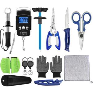 XBLACK Fishing Tool Kit Fishing Pliers Fish Gripper Fishing Scale Fish Grip Tools Set Saltwater Resistant Fishing Gear