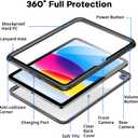 SUPFINE for Waterproof iPad (A16) 11th Generation Case & iPad 10th Generation Case, [Built-in Screen Protector] [IP68 Waterproof] Full Body Rugged Shockproof Protective Cover, Black/Clear