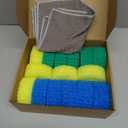 Funny Scratch Dish Smiley Sponge  Remove Stain & Odor Honeycomb SpongeDurable Household Kitchen Cleaning CottonPlastic Sponges (4PCS)