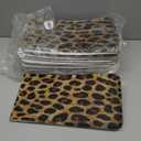 Leopard Print Stair Treads for Wooden Steps Indoor Runner Rug Carpet, Brown Yellow Retro Animal Fur Pattern 15 Pieces Peel and Stick Staircase Step Treads Covers Washable Throw Door Mats, 30"x8"