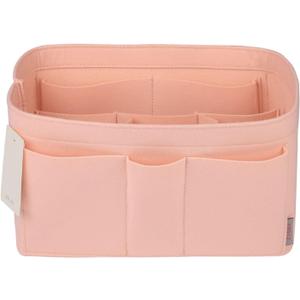 ZTUJO Purse Organizer Insert, Felt Bag Organizer For Handbag Purse Organizer,13 Colors, 6 Size (Slender Medium, Brush Pink) (SM)